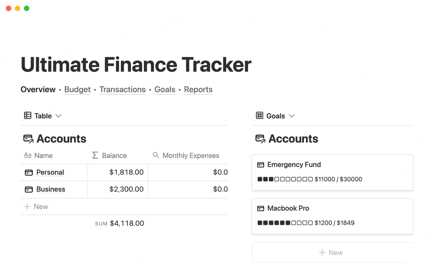 Finance Tracker